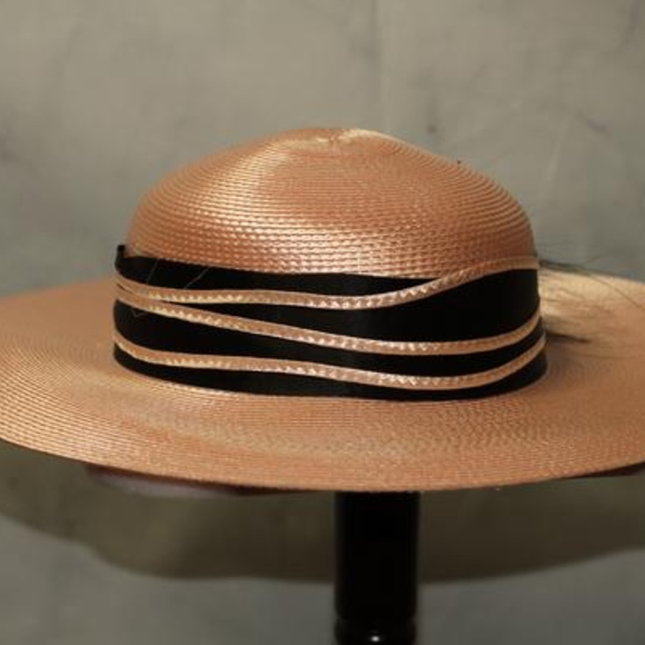 Pink & Black Wide Brim Hat